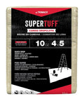 Heavyweight Canvas Drop Cloth 4 Ft By 5 Ft 10 Oz Contractor Grade, Washable And Reusable, product package front view