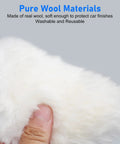 Close-up of soft real wool pad detail from 11 Piece 5 Inch Wool Polishing Buffing Pad Kit For Drill Buffer With M14 Adapter.