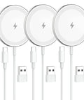 3 Pack Magnetic Wireless Chargers Set Qi2 Fast Charging Pads For IPhone 17 16 15 14 13 12 Pro Max Galaxy S26 S25 Pixel 10 AirPods