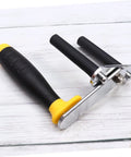 Heavy Duty Gypsum Board Lifter For Drywall And Glass Multi Function Handle Pair Featuring Slick Pivoting Grip and shock resistant handle.