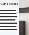 8 Ft Barn Door Hardware Kit No Fuss Easy Install Smooth Quiet Sliding Single Door Track For Low Ceiling Rooms Modular Track System With Stable Connection And Carbon Steel Build splicing method diagram