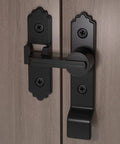 Pack Of 3 180 Degree Black Barn Door Locks And Latches With Handle For Cabinets Bathroom Closet Window Garage Security Lock