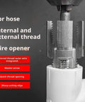 Heavy Duty Integrated Pipe Threading Tool For 1/2 And 3/4 Inch Water Pipes close-up of sharp cutting edge for precise internal and external threading.