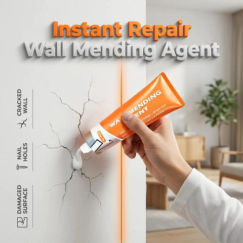 2026 Upgrade Drywall Repair Kit With Scraper For Quick Hole Patching And Wall Mending Spackle Set in use on cracked wall