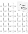 Durable Nail In Cable Clips Set of 100 for 8mm Cords and RJ45 Cat5 to Cat7 Ethernet Cables Flat Wall Mount Clips for Coax Speaker Wire and Cords Easy Install With Hardened Nails and Stable Plastic, white nail-in clips and box