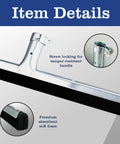 Close-up of Six Pack 18 Inch Double Foam Floor Squeegees with EVA Foam Blade and Stainless Steel Frame details