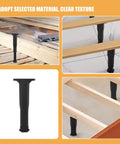 Four Piece Adjustable Furniture Leg Set For Beds And Dining Tables Heavy Duty Steel And Plastic Feet installation view