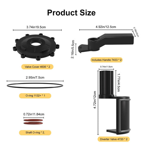 2 Port 3 Port Pool Valve Rebuild Kit for Jandy Gray Valves 4715 4716 4717 product parts with sizes