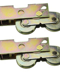 Two mounted one and one quarter inch steel ball wheel bearings for sliding doors and cabinets smooth low noise door pulley hardware