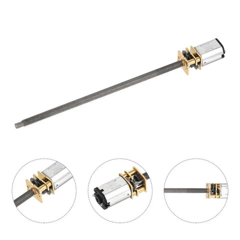 Micro DC Gearbox Motor 6V 30RPM High Torque 12 Rated Output Shaft 4mm Metal Gearbox for RC Cars, Robots and DIY Projects, full view