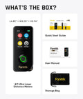 Three In One Pro Grade Laser Measuring Tool With 197 Ft Range, IPS Touch Screen And Side LCD, accessories included