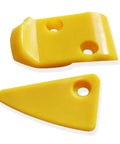 Tire Changer Plastic Inserts Kit For Duck Head Mount And Demount, bright yellow nylon inserts with holes, 2 pack set