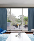 Four In One Curtain Pelmet With Double Rails And Decorative Panel Custom Length Ceiling Mount Optional Smart Light Belts in living room