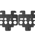 Snap On Circuit Breaker Lockout Device A4 Steel Three Hole Design for quick setup shown as dual black lockouts.
