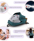 First Aid Flashlight Emergency Prep Kit With 42 Piece Medical Supplies displayed in a backpack, including LED flashlight and medical essentials.