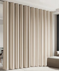 Smooth Move Blackout Room Divider Curtain Panel For Living Room Bedroom Office Privacy Screen Wall Hanging Track Compatible Beige, 100 x 96.
