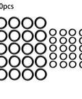 40 Piece Rubber O Ring Set in One Quarter Inch and Three Eighths Inch Sizes, Durable Seal Gasket Kit for Plumbing, Automotive, Industrial Equipment and Food Processing Applications, DIY Friendly, 40pcs black rubber O-rings