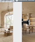 Crystal And Brushed Gold Door Knobs For Bedroom And Bathroom, Privacy Lock, visible from side installed in modern interior
