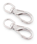 Beefy Large Stainless Steel Swivel Snap Hooks 4.6 Inch Heavy Duty Boat Clips Two Pack For Ropes And Cables Marine Anchors Sturdy Spring Clips