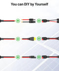Heavy Duty 12 AWG Extension Cable With Anderson Powerpole Connectors for solar generators and battery DIY projects