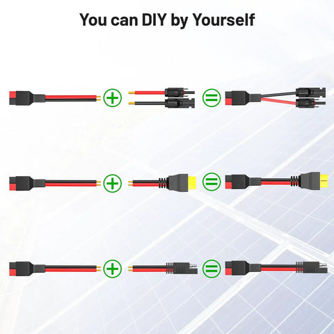 Heavy Duty 12 AWG Extension Cable With Anderson Powerpole Connectors for solar generators and battery DIY projects