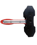 Top view of Brake Caliper Spreader Tool Kit With 360 Degree Swing Ratchet Piston Press Spreader Caliper Hooks And Two Steel Plates Red