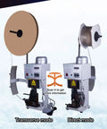 Heavy Duty Automatic Wire Crimping Machine For Custom Terminal Molds And Thick Gauge Cables Featuring Two Ton Press Capacity shown in transverse and direct mode setups.