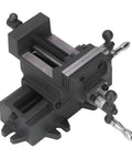 Saskate Cross Slide Machine Vise 3 Inch Cast Steel Bench Vise for Milling Drill Press, heavy duty with precision handwheel.