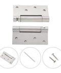 Stainless Steel Self Closing Cabinet Door Hinges 2 Pack Adjustable Heavy Duty Hidden Spring With Quiet Operation And Smooth Durable Performance