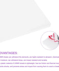 Tough As Nails UHMW Sheets 6 By 6 By One Sixteenth Inch Opaque White Plastic Board showcasing advantages and durability