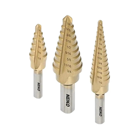 Titanium Coated HSS Unibit Set With 28 Sizes For Metal Workhorse Step Drill Bits Replacing 28 Individual Bits High Speed Steel Durability Industrial Unibit Kit For Metalworking