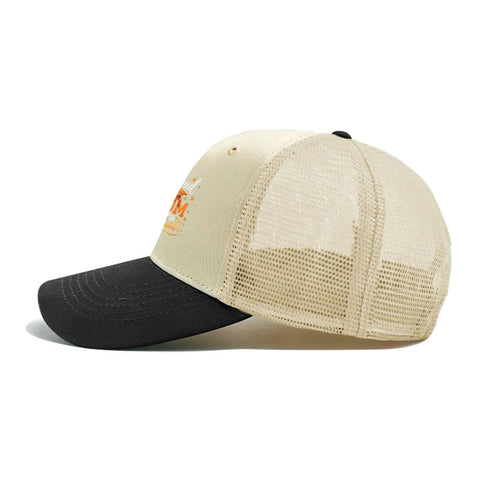 Side view of Proud Mom Of 2026 Grad Hat For Women And Men Dope Unisex Adjustable Trucker Cap with breathable mesh back
