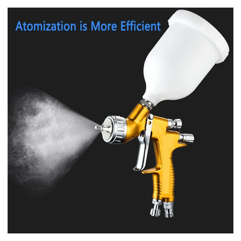 Hit The Road With This Lightweight Cordless Paint Sprayer Featuring A 1.3 Millimeter Nozzle And Ergonomic Handle For Slick Auto Touch Ups Quick Flush Design Works Perfect, showing atomization head in action.
