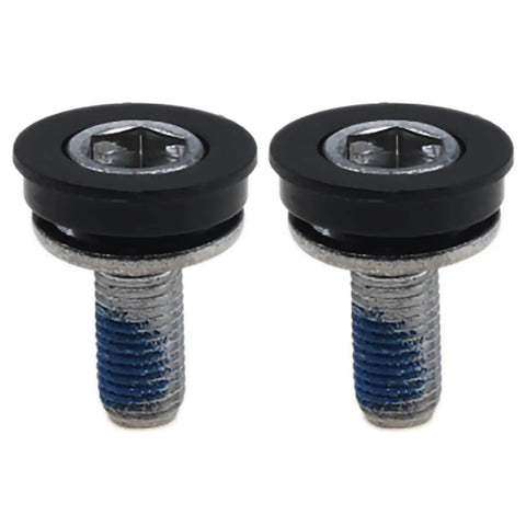 Hex Crank Arm Fixing Bolts 8mm 18mm For Bicycle Square Hole Crankset Capless Bottom Bracket 2 Pack, metal bolts front view