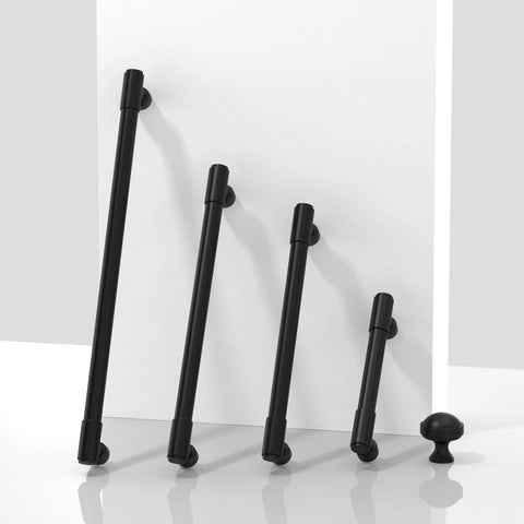 10 Pack Matte Black Cabinet Pulls 5 Inch 128mm Long Life Kitchen Cabinet Handles With Smooth Edges