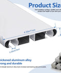Double Row Ceiling Curtain Track System Silent Heavy Duty Aluminum Rails For Sliding Curtains And Room Divider In White 12 Foot Length Built To Last For Bedroom Living Room Office Or Hotel, 4.33in profile