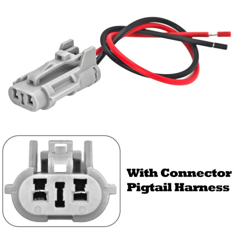 Precision Ambient Temperature Sensor With Connector Pigtail Harness For Hyundai Kia shows harness plug with two wires for easy installation.