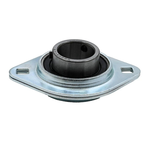 Heavy Duty Pillow Block Bearing 1 Inch Bore 4 Pack With Zinc Plated Steel Housing And Chrome Steel Bearing Insert, side view