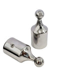 Pair of Beefy Heavy Duty 316 Stainless Steel Bimini Top End Ball Cap Fittings Seven Eighths Inch ID for marine hardware