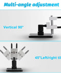 2 In 1 Mini Table Top Vise Clamp For Gundam Model Building And Jewelry Repair Portable 360 Degree Rotatable Vise showcasing vertical and 45° angle adjustment.