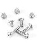 8-32 304 Stainless Steel Button Head Socket Cap Screws Kit With Allen Hex Drive Fully Threaded Machine Bright Finish Assorted 100-Piece Set