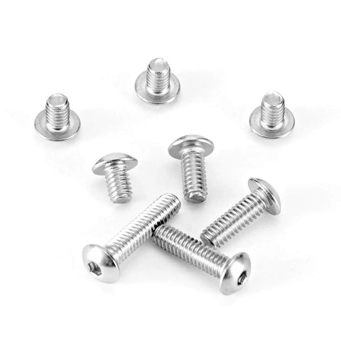 8-32 304 Stainless Steel Button Head Socket Cap Screws Kit With Allen Hex Drive Fully Threaded Machine Bright Finish Assorted 100-Piece Set
