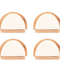 Heavy Duty Door Stops With Durable Synthetic Wood And Silicone Construction, set of 4 semi-circle design, modern low profile
