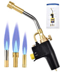 Propane Torch Head With Three Nozzles Trigger Start MAP Pro Gas Torch Push Button Igniter Welding Torch Head For MAP Pro Cylinders
