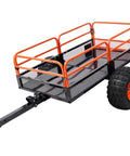 Heavy Duty Utility Trailer With 1500 Lb Load Capacity For Farm Hauling Lawn Mower And ATV UTV Towing Built From Solid Steel