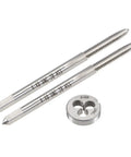 3 Piece Tap And Die Set For 4-40 UNC Threads Handy Tapping And Thread Repair Kit With Round Die And Square Tap Pro Grade Tool