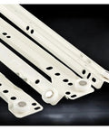 Full Extension Drawer Slides Set 14 Inch With Quick Release Latches in white, displaying smooth, quiet operation design
