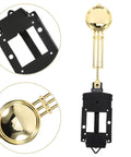 Wall Clock Pendulum Replacement 5.51 X 2.28 X 1.18 Inch Mechanical Clock Part with metal swing device and gold finish