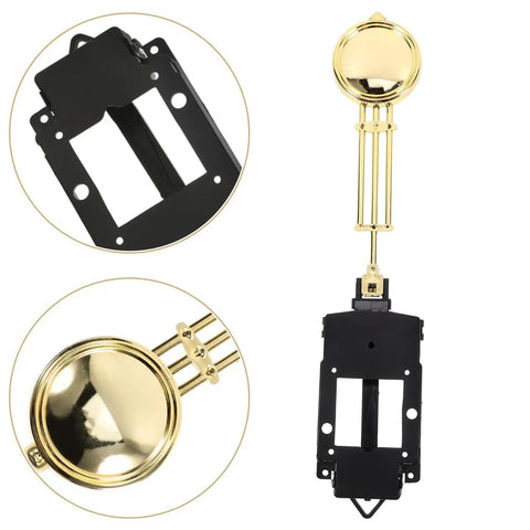 Wall Clock Pendulum Replacement 5.51 X 2.28 X 1.18 Inch Mechanical Clock Part with metal swing device and gold finish