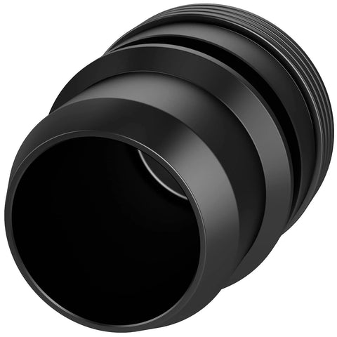 Billet blow-off valve mod plug, black anodized aluminum, automotive intake component